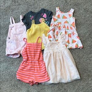 Lot of 2T summer dresses and rompers
